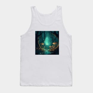 Enigma in the Shadows: The Brave Odyssey of the Girl in the Enchanted Forest Tank Top